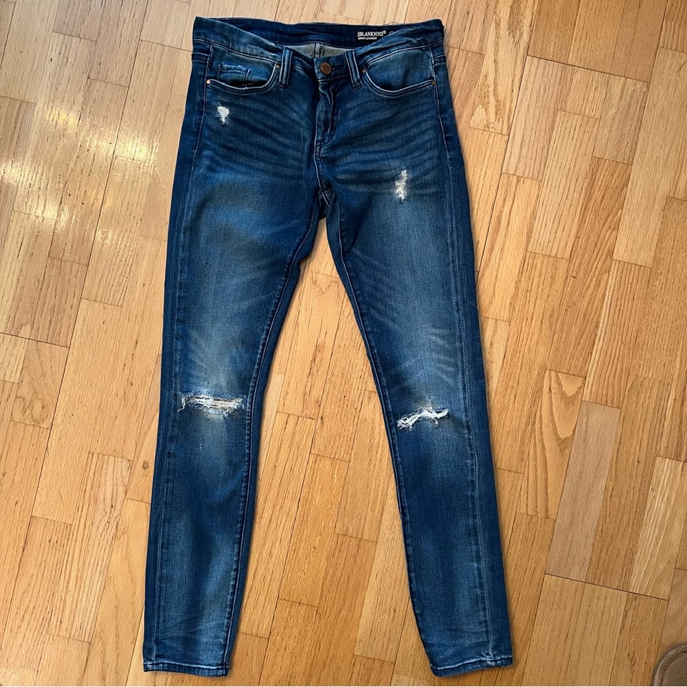 Blank NYC Skinny Classique Distressed Jeans - Size 28